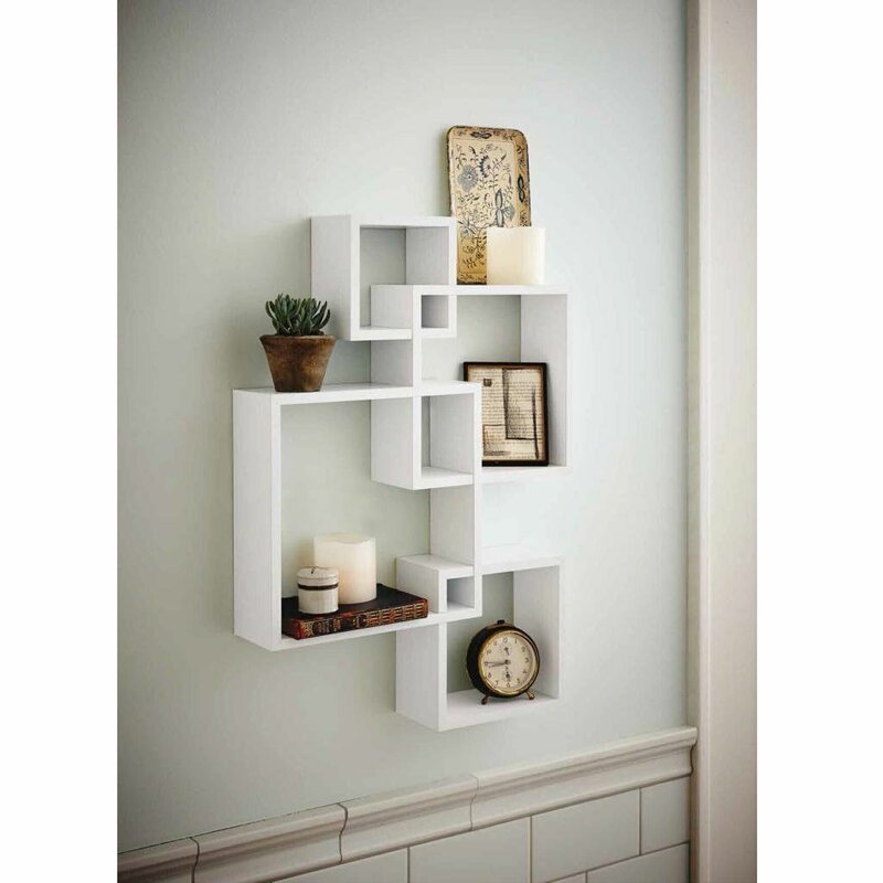 Decorative Wall Shelves   Brusly Decorative Cube Intersecting Wall Shelf 